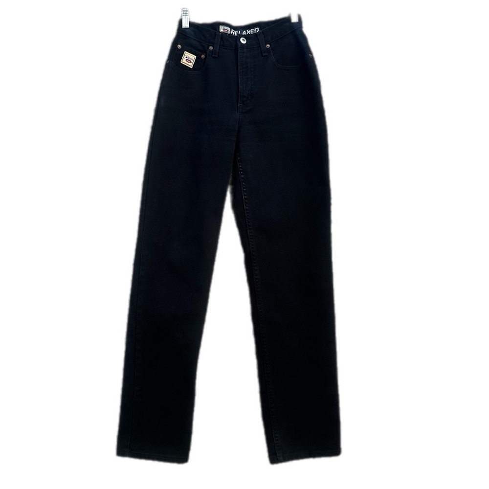 Y2K Vintage CRUEL GIRL Relaxed Black Slim Straight-Leg  high-rise Jeans size 7